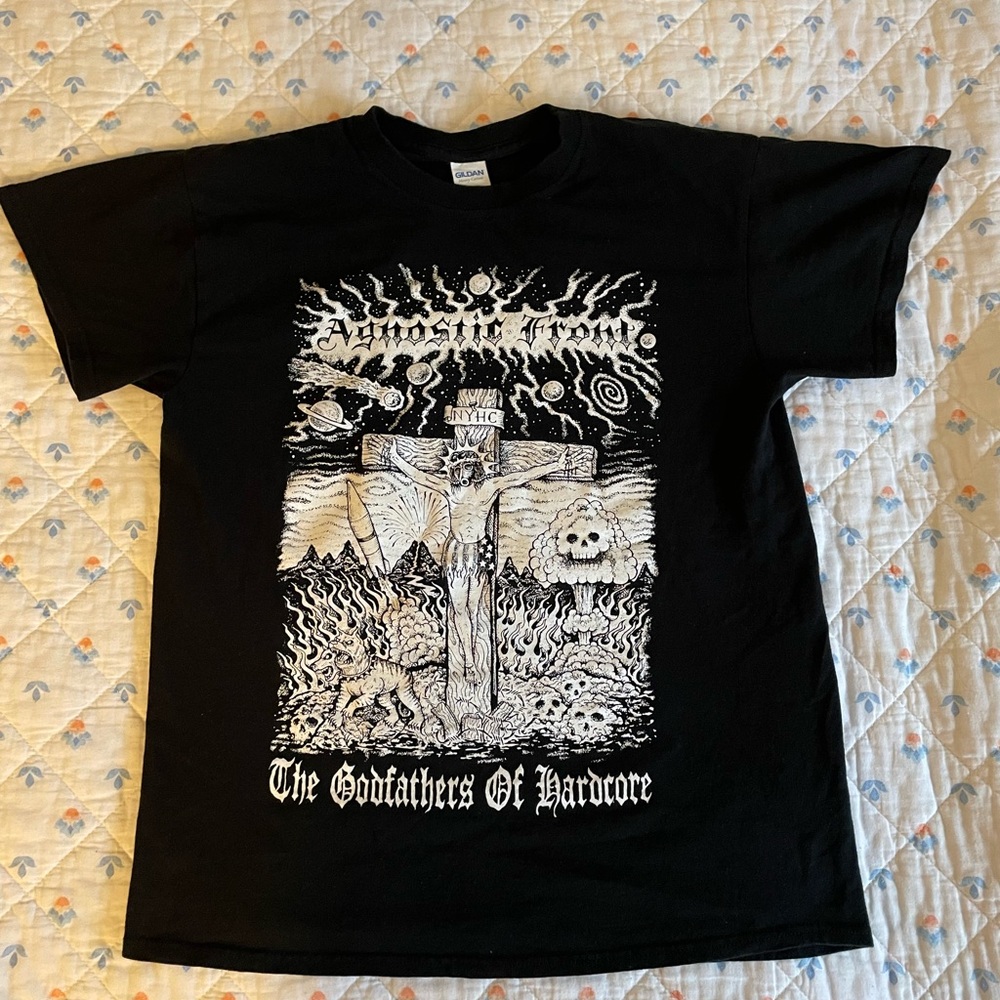 Agnostic Front NYHC Black T-Shirt Size Medium Fits Like A Small